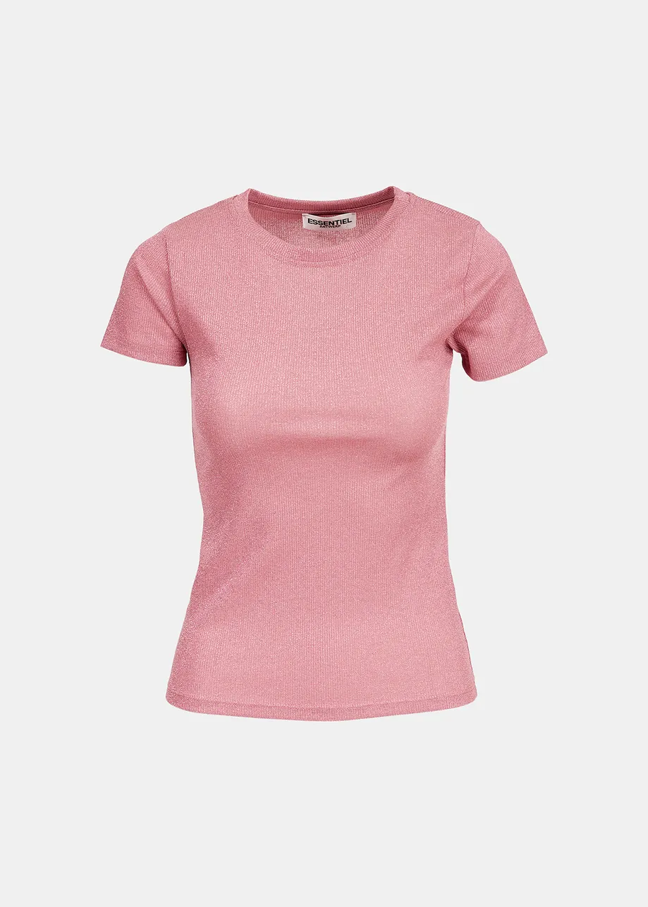 Roze T-shirt met lurex