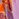Lilac, orange and purple floral print halter neck maxi dress