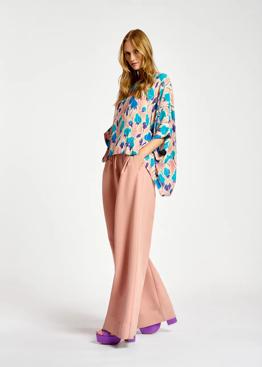 Vintage pink wide-leg pants