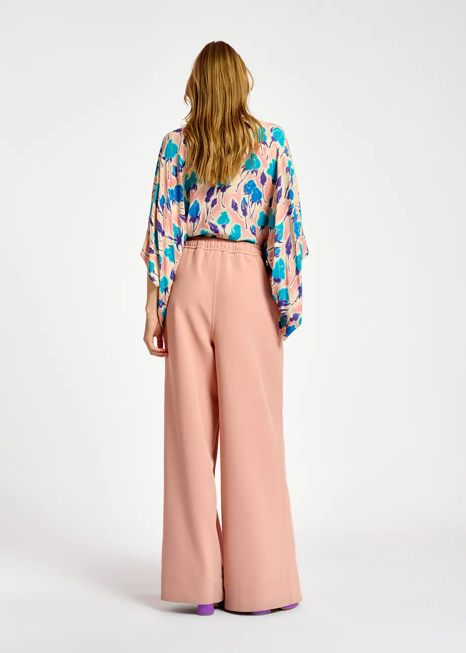 Vintage pink wide-leg pants