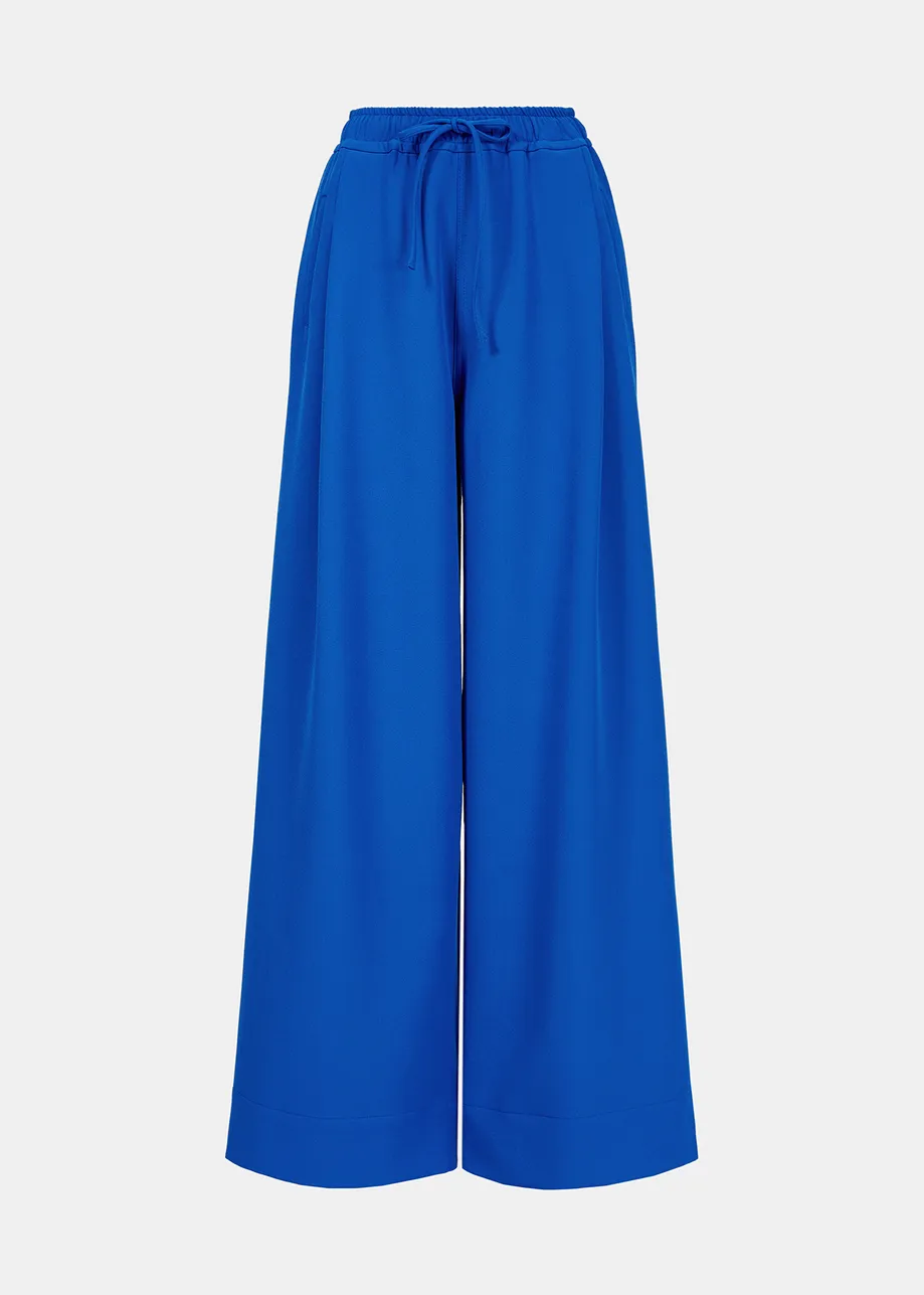 Blue wide-leg pants