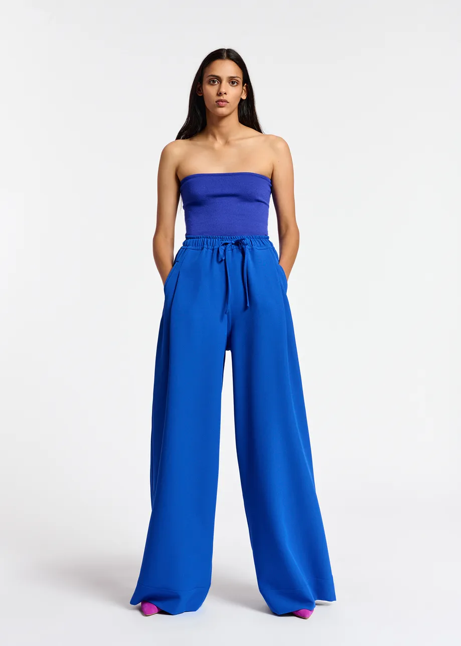 Blue wide-leg pants