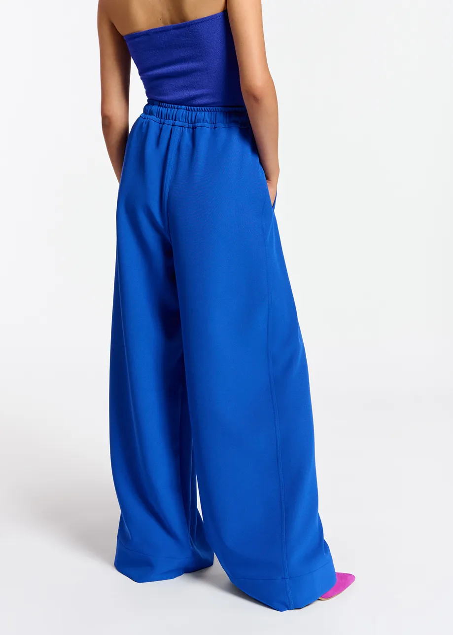 Blue wide-leg pants