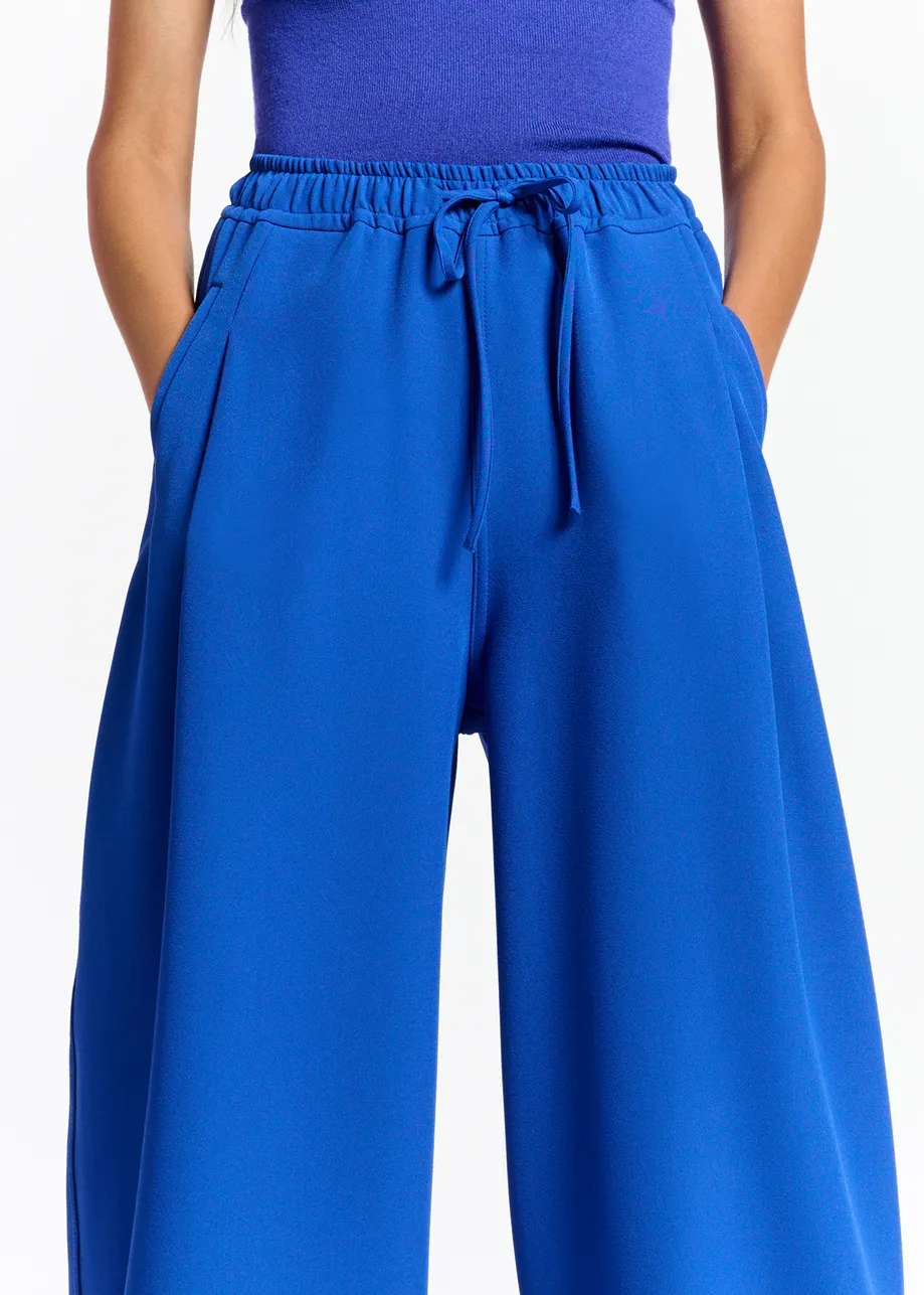 Blue wide-leg pants