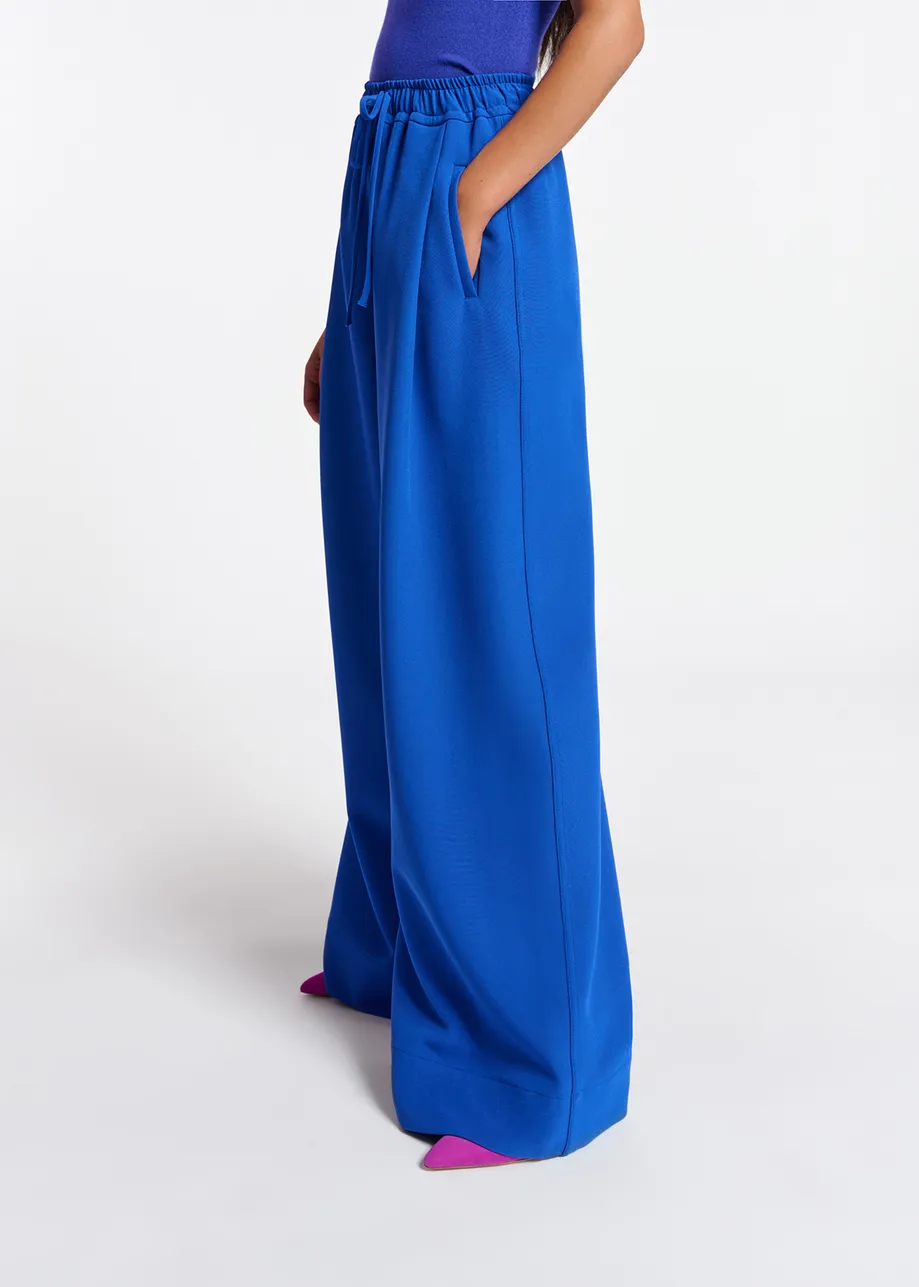 Blue wide-leg pants