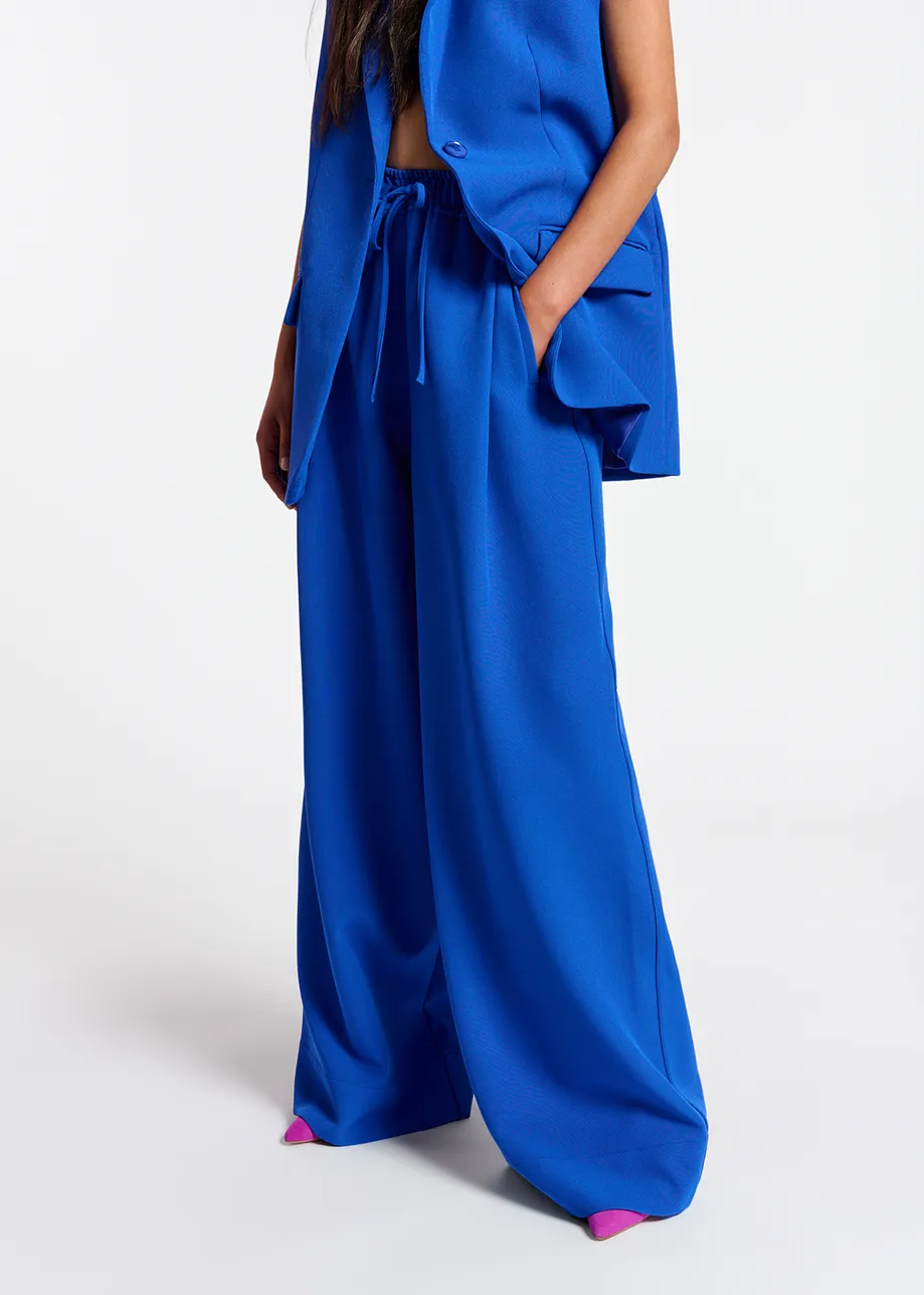 Blue wide-leg pants