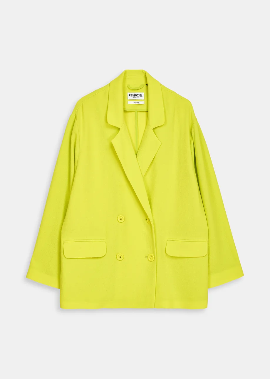Yellow double-breasted blazer