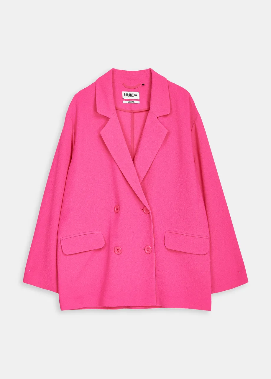 Fuchsia blazer met dubbele knopenrij