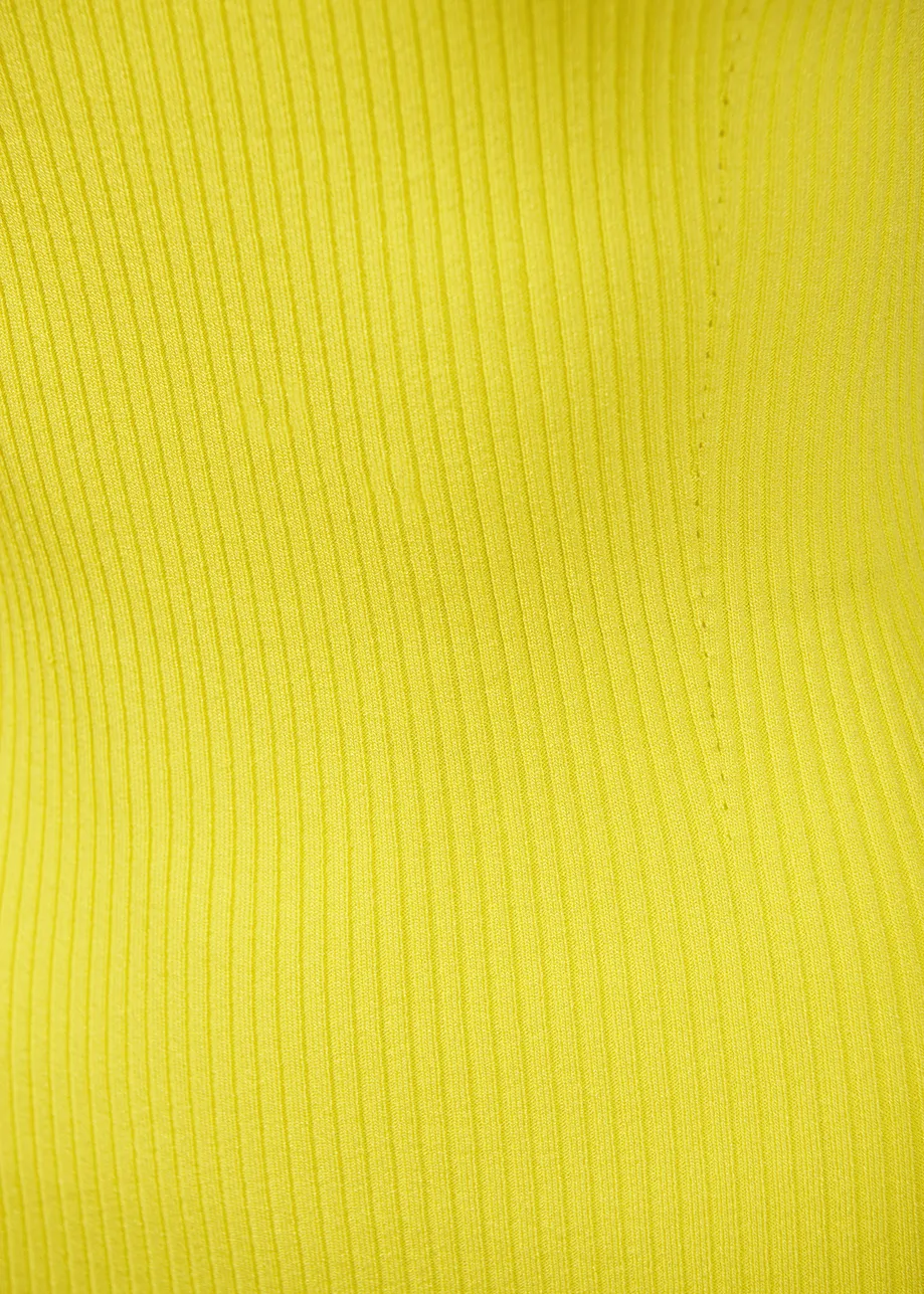 Yellow ribbed tank top