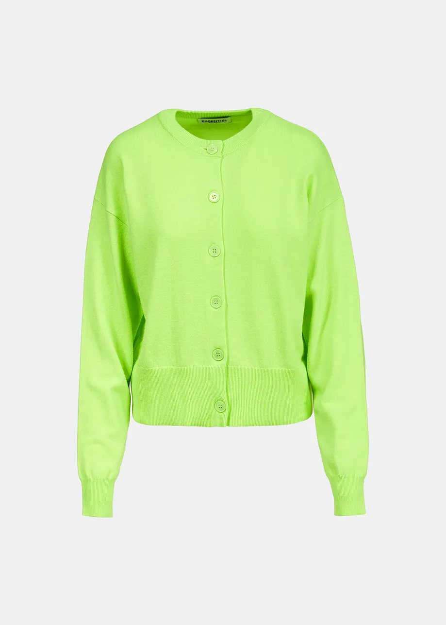 Fijn gebreide fluogele cardigan