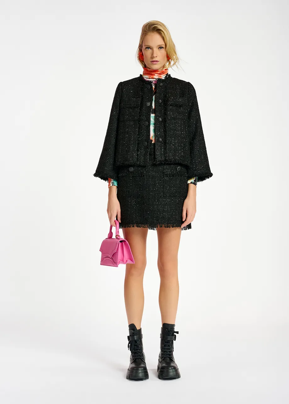 Veste en tweed noire