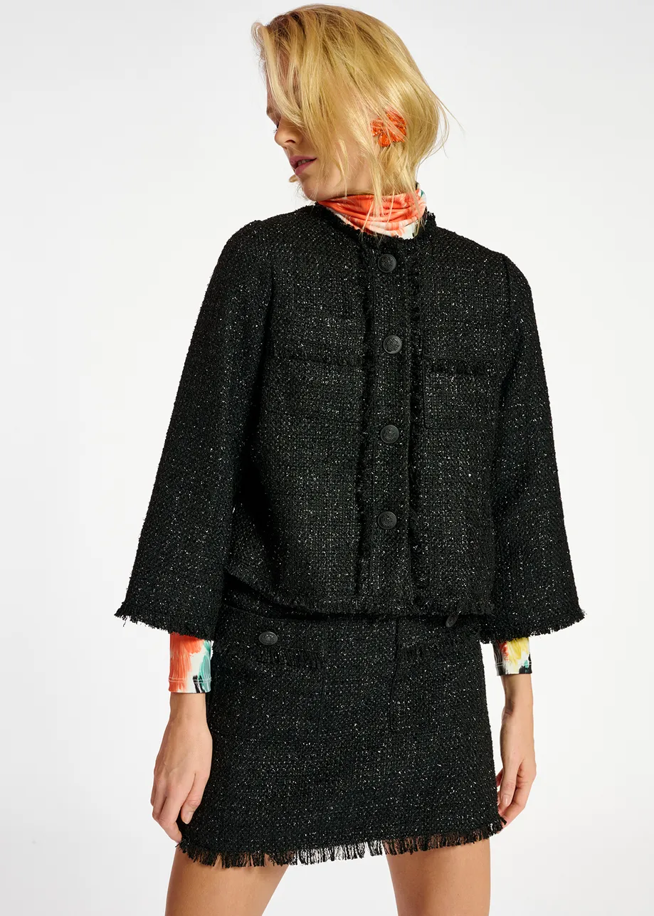 Veste en tweed noire