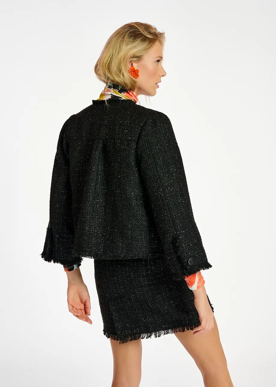 Veste en tweed noire