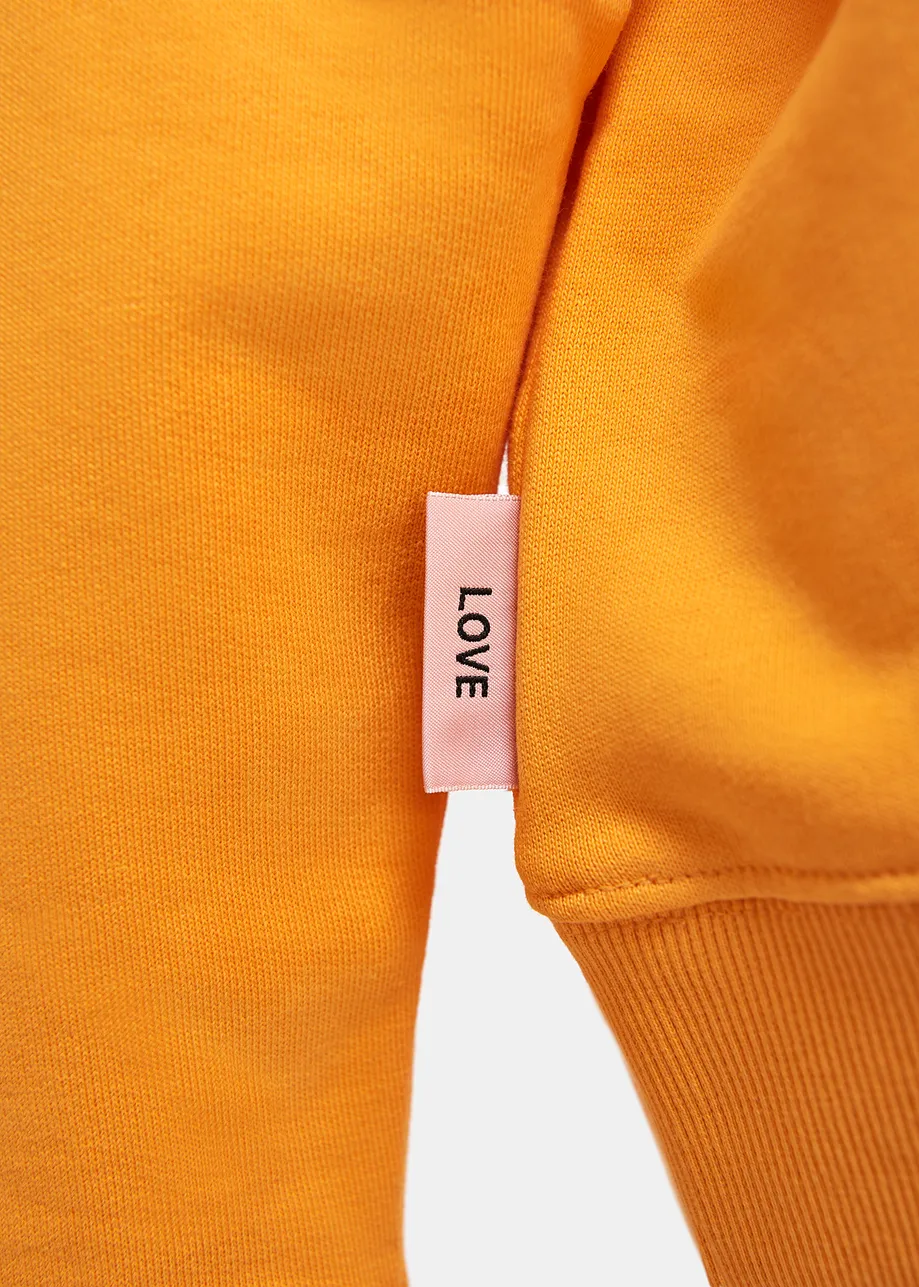 Orange organic cotton-jersey sweatshirt