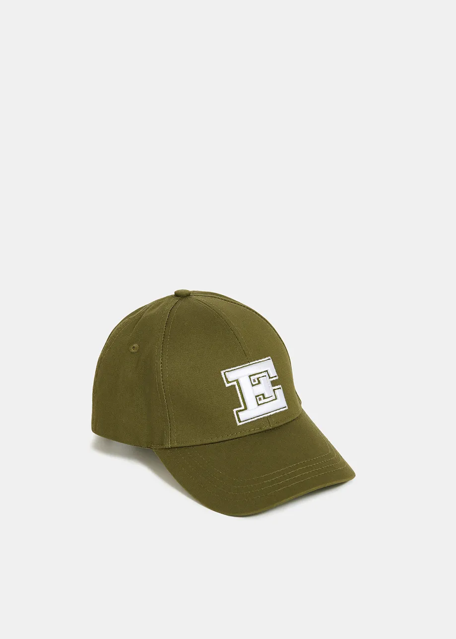 Khaki embroidered baseball cap