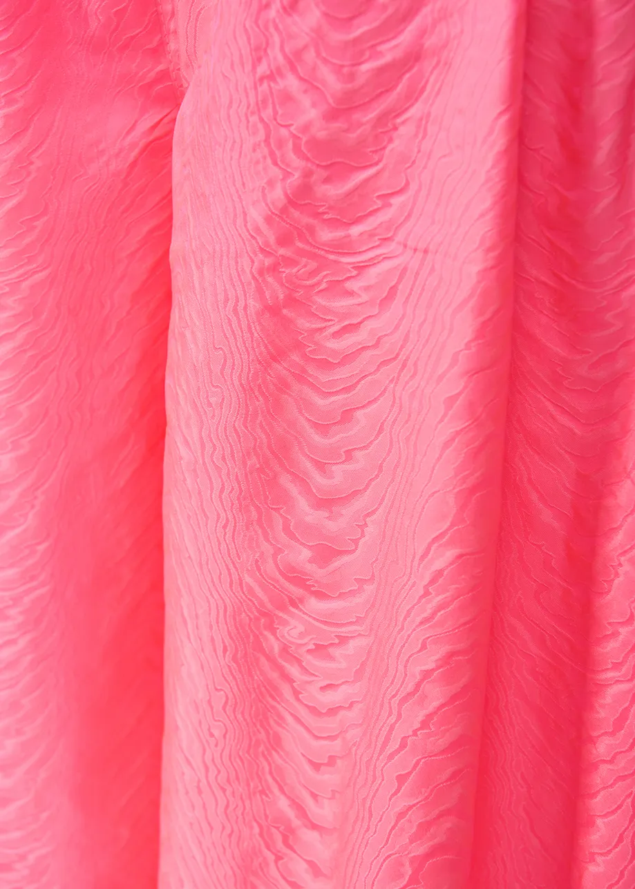 Fluoroze jacquard broek met brede pijpen