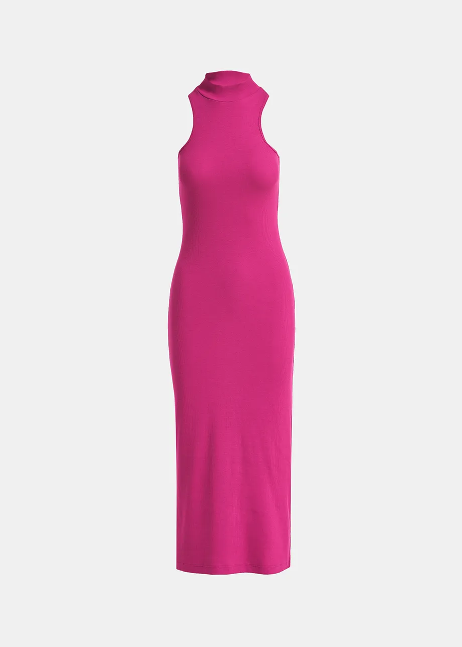 Purple organic cotton midi dress