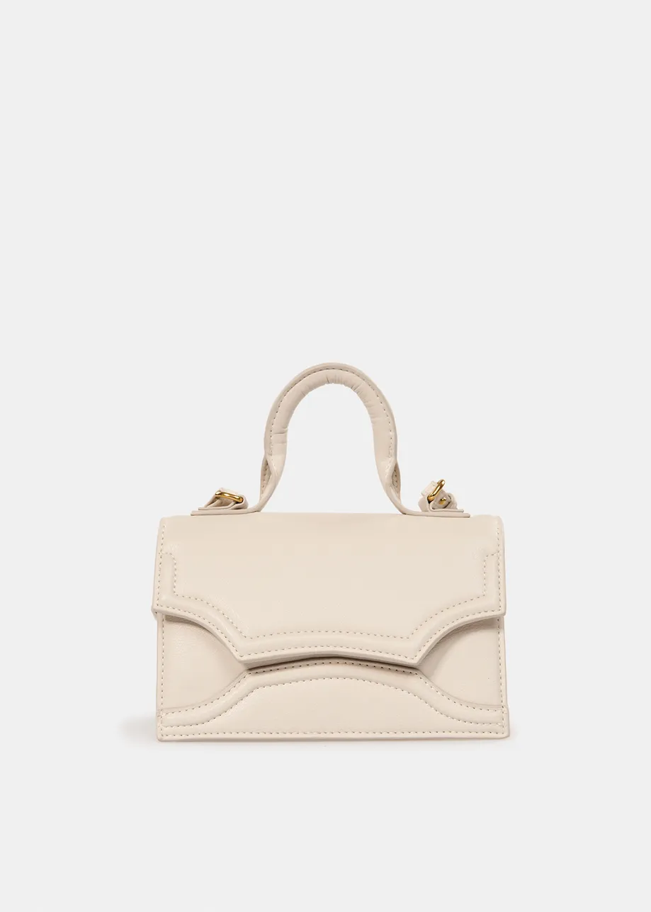 Sac de sortie en faux cuir écru