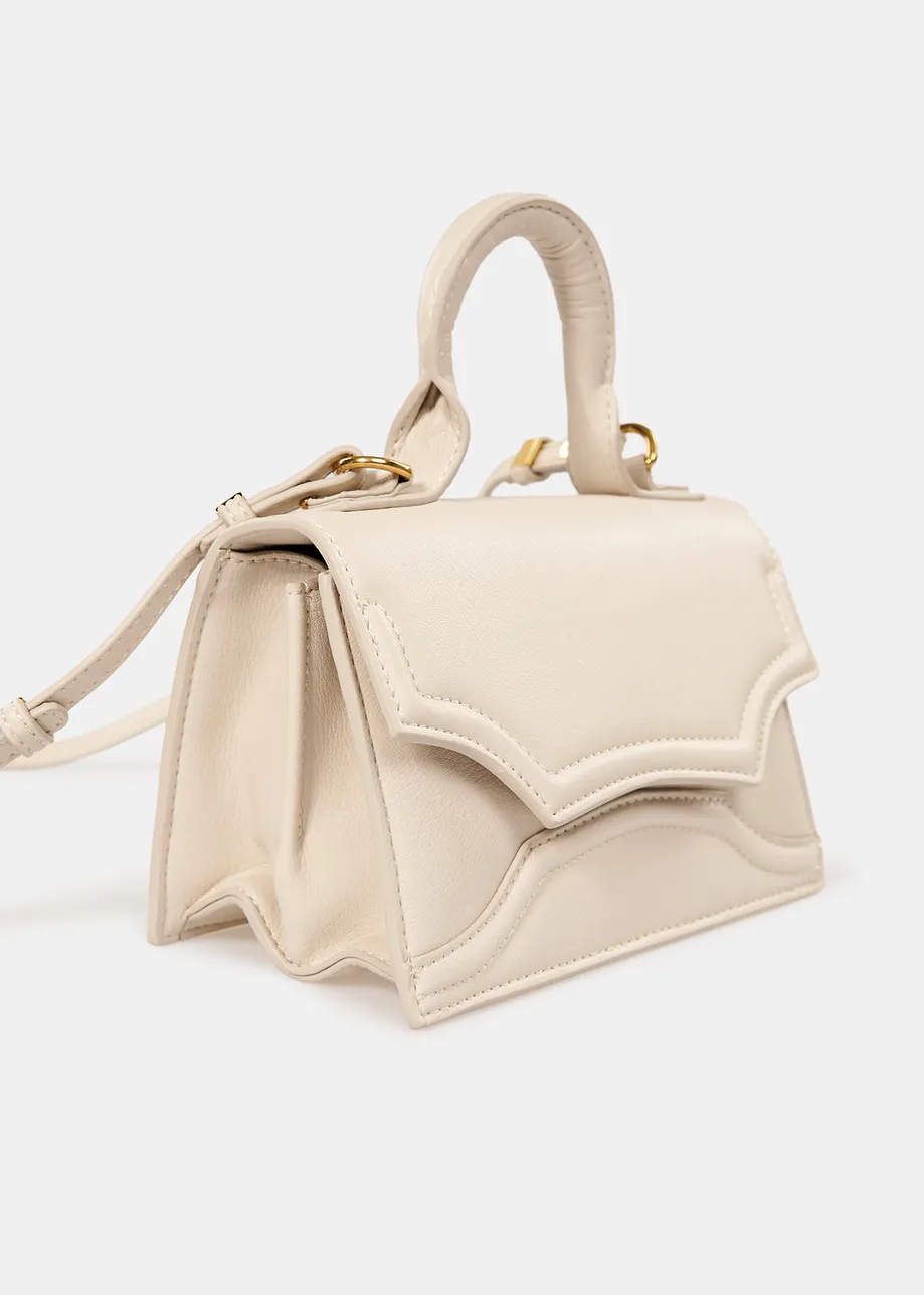 Sac de sortie en faux cuir écru