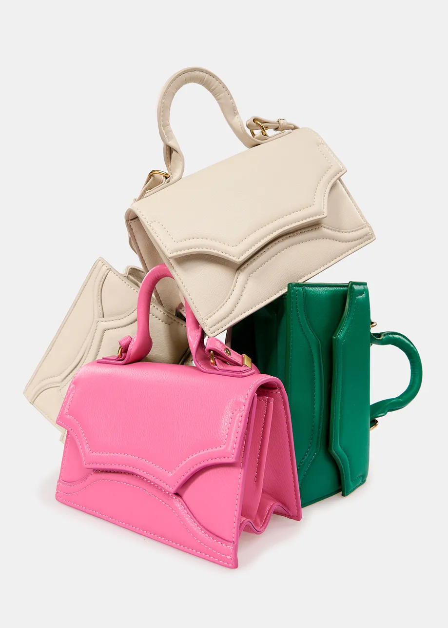 Sac de sortie en faux cuir écru
