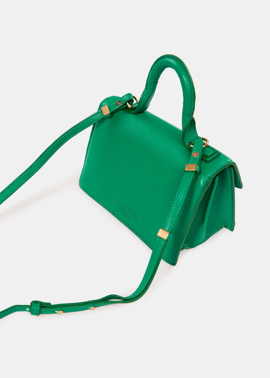 Green faux leather mini bag