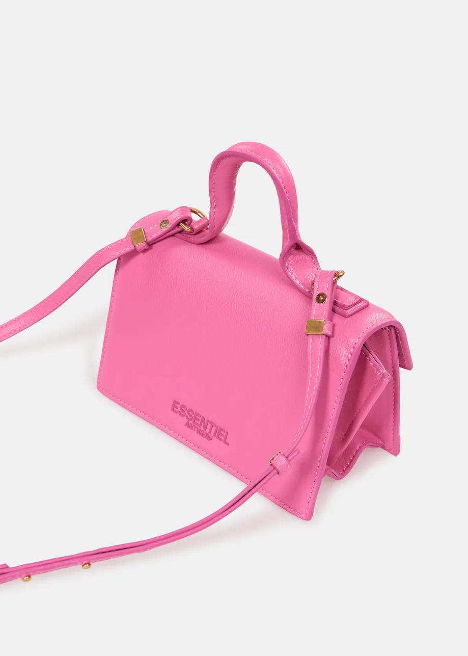 Pink faux leather mini bag