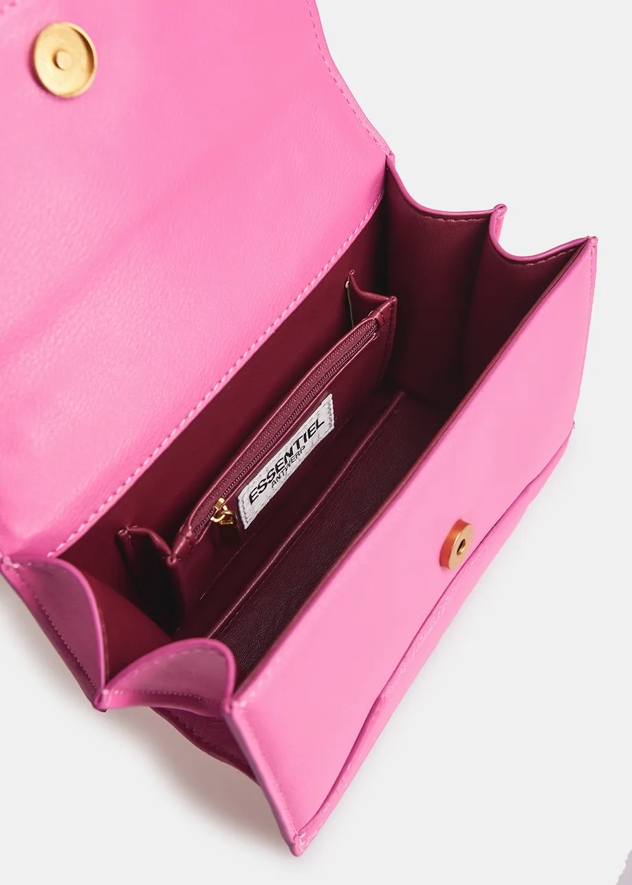 Pink faux leather mini bag
