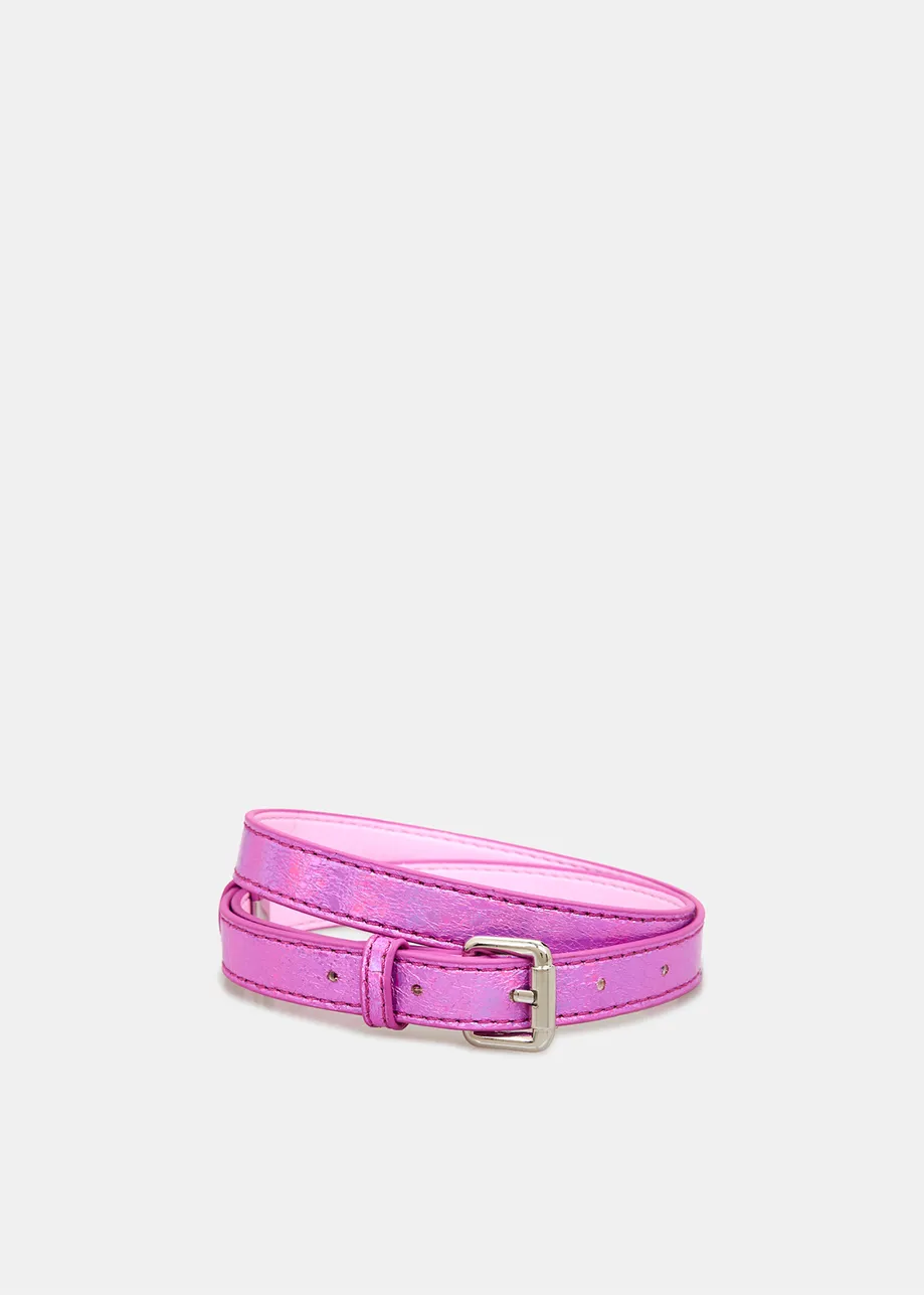 Metallic paarse riem