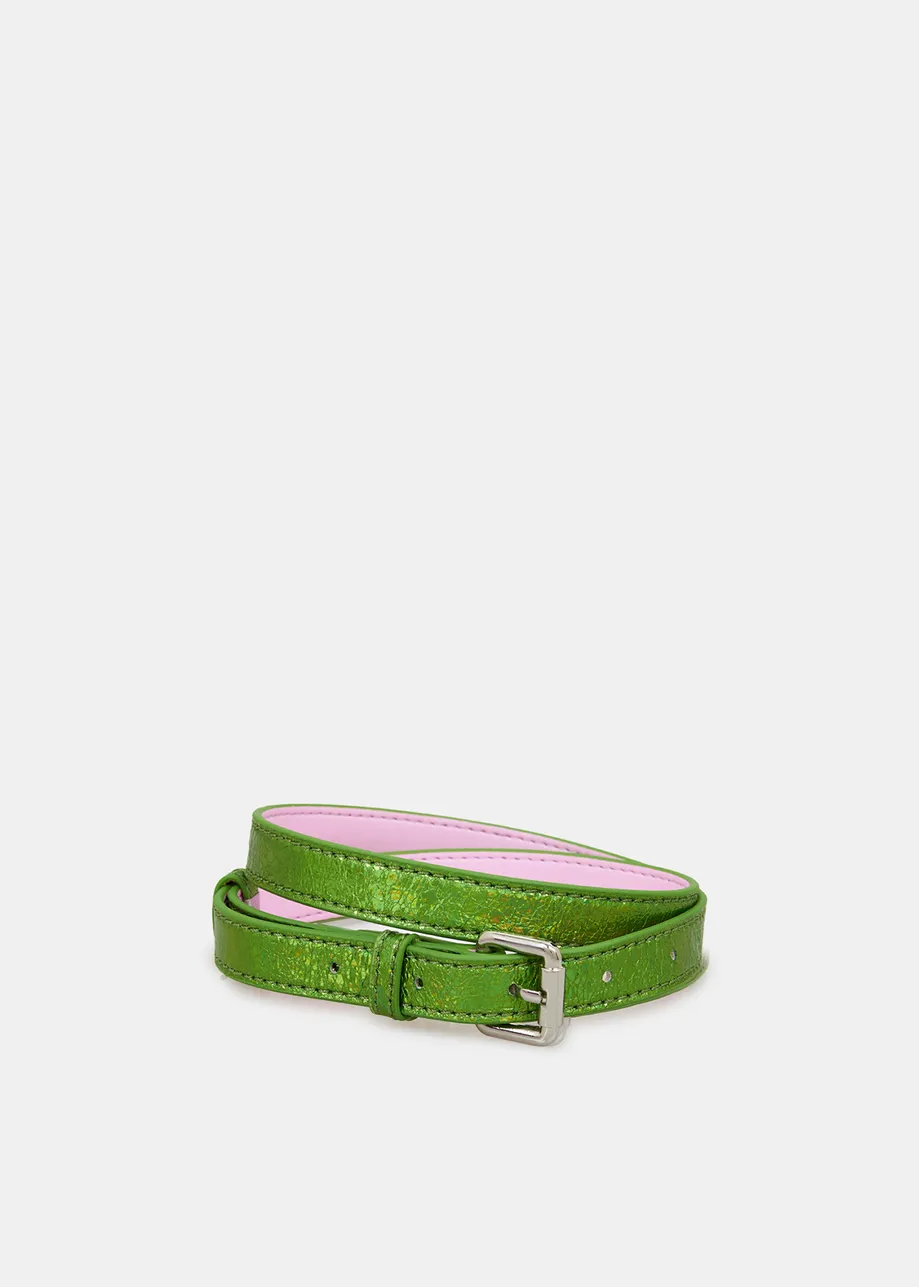 Metallic groene riem