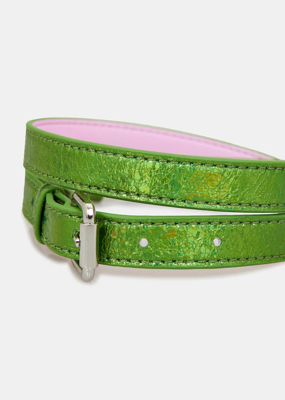 Metallic groene riem