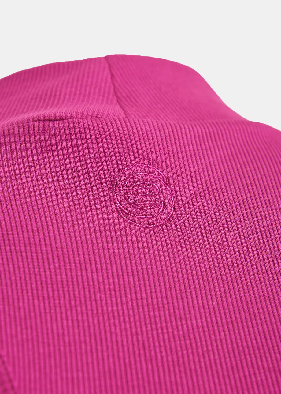 Purple organic cotton-jersey tank top