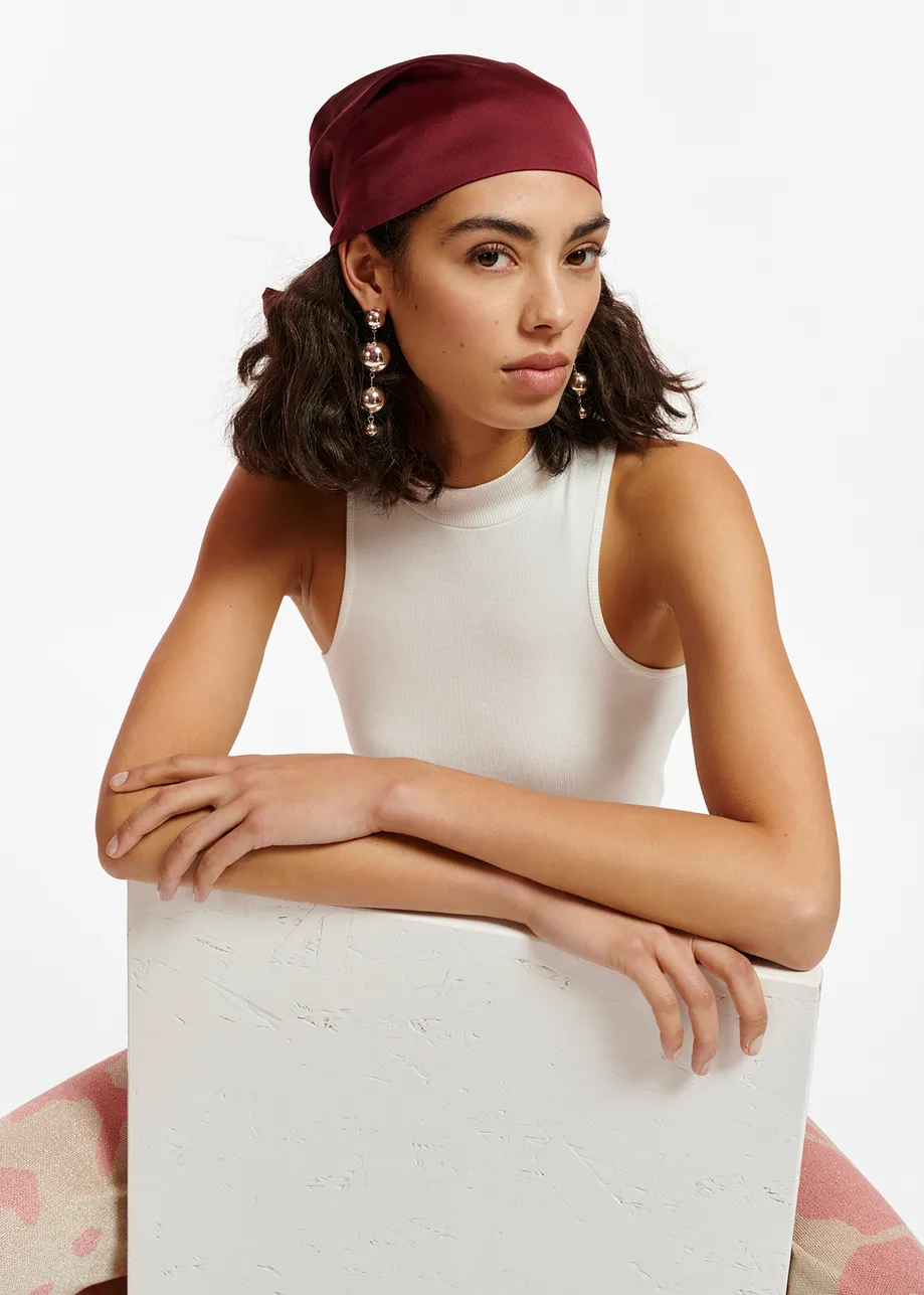 White organic cotton-jersey tank top
