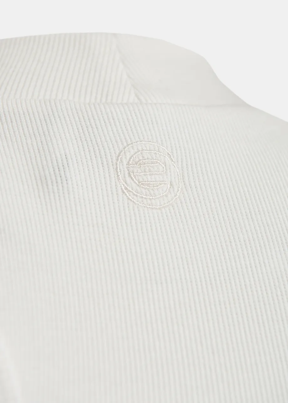 White organic cotton-jersey tank top