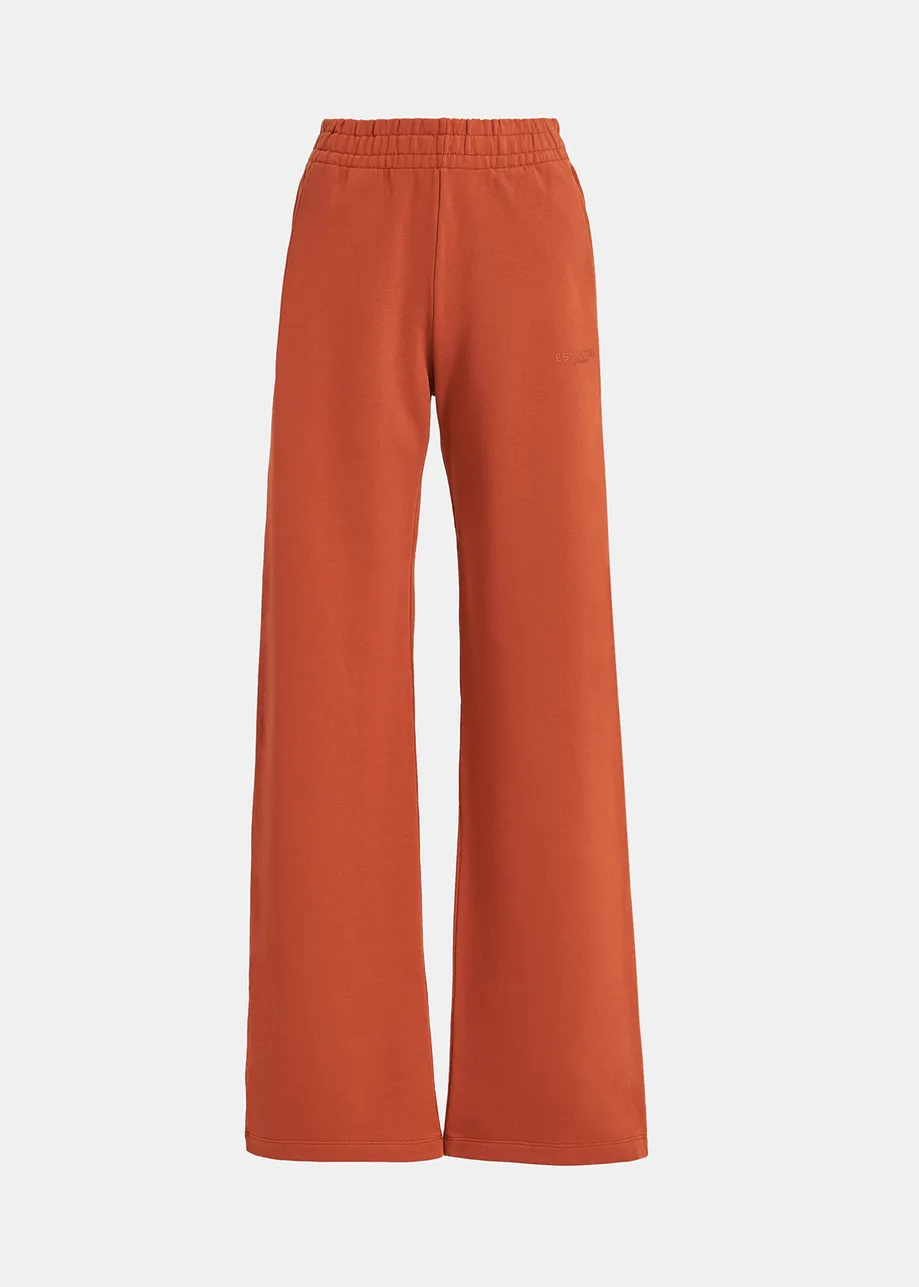 Donkeroranje joggingbroek van biokatoen-jersey