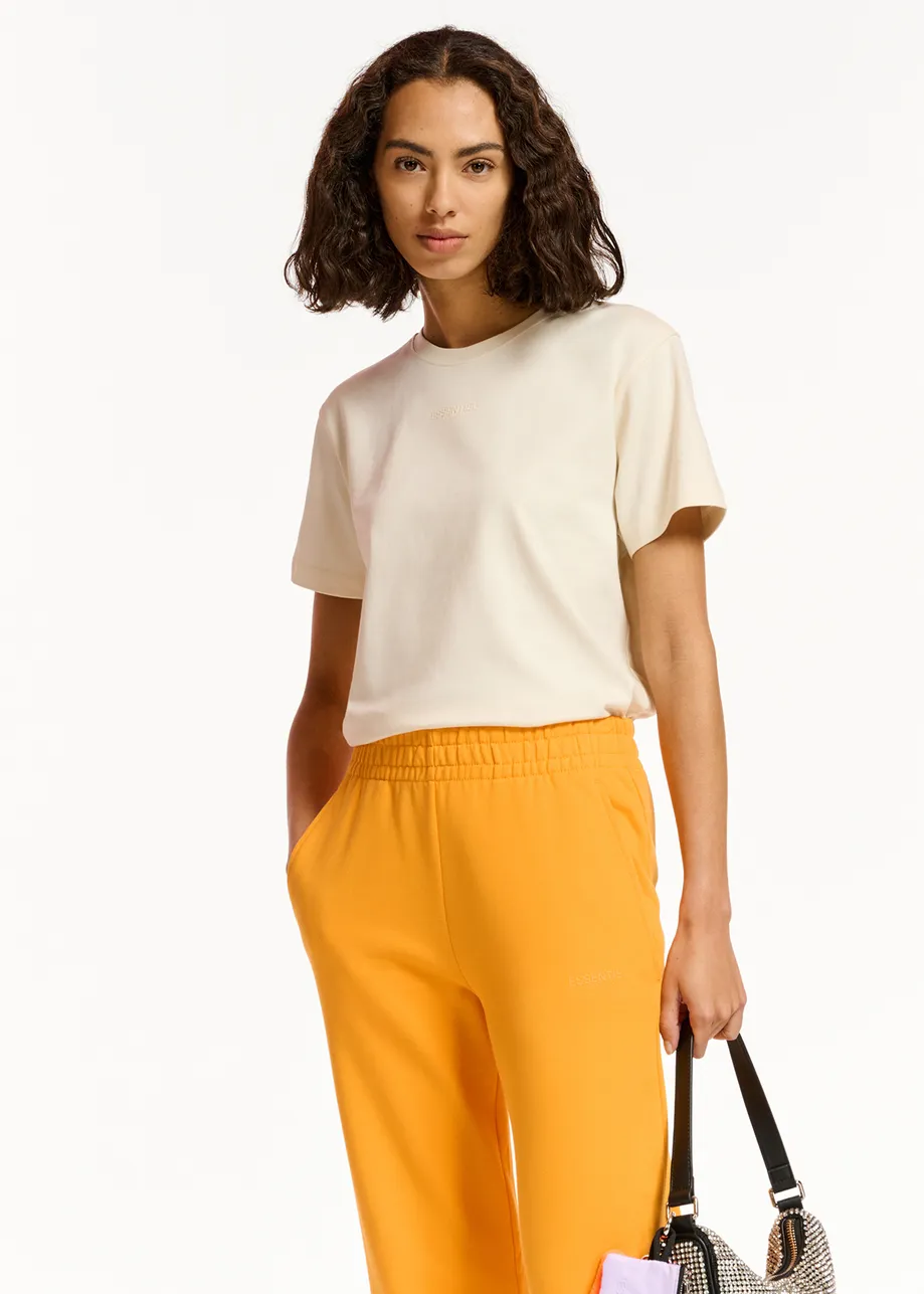 Oranje joggingbroek van biokatoen-jersey