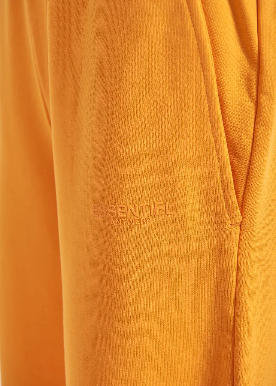 Oranje joggingbroek van biokatoen-jersey