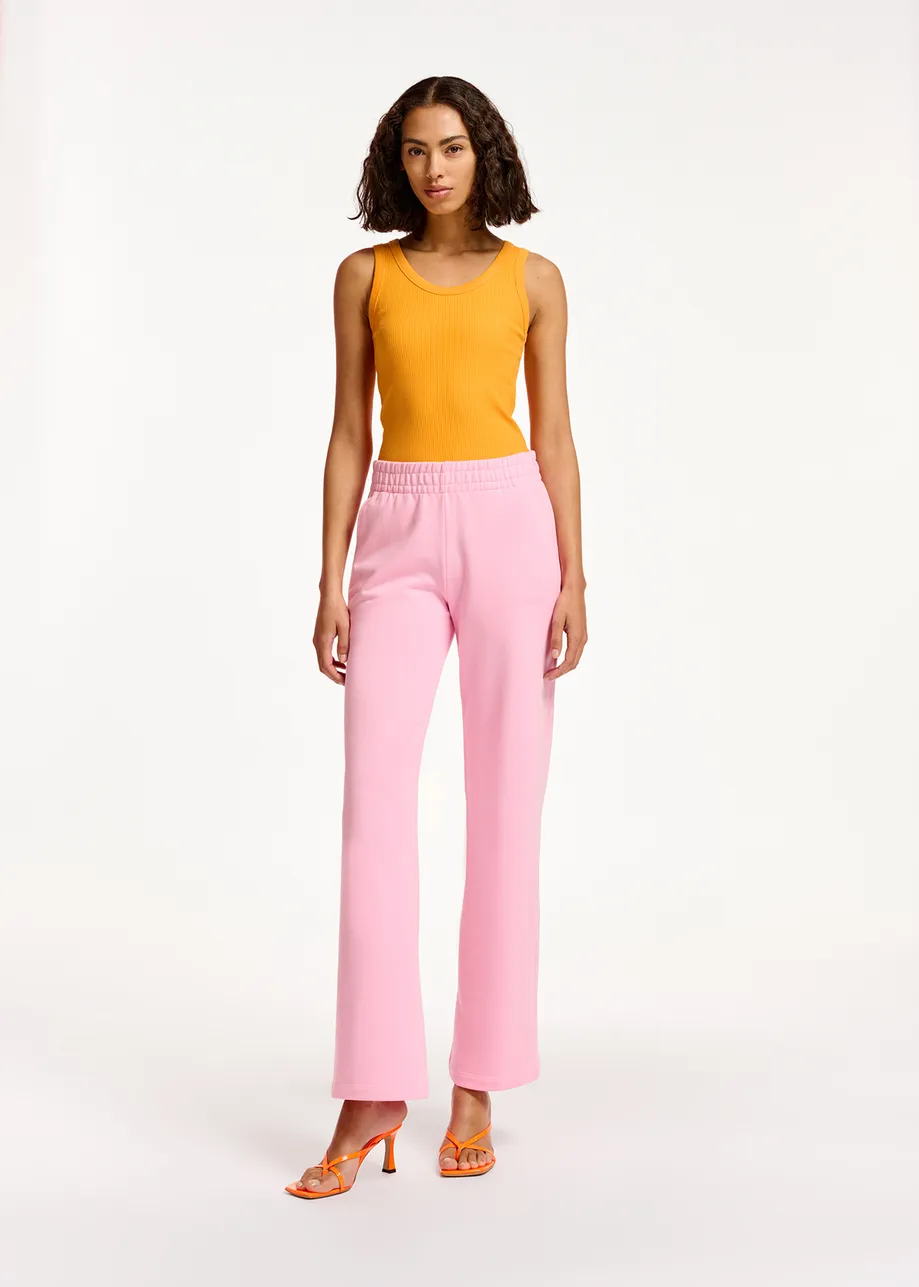 Roze joggingbroek van biokatoen-jersey