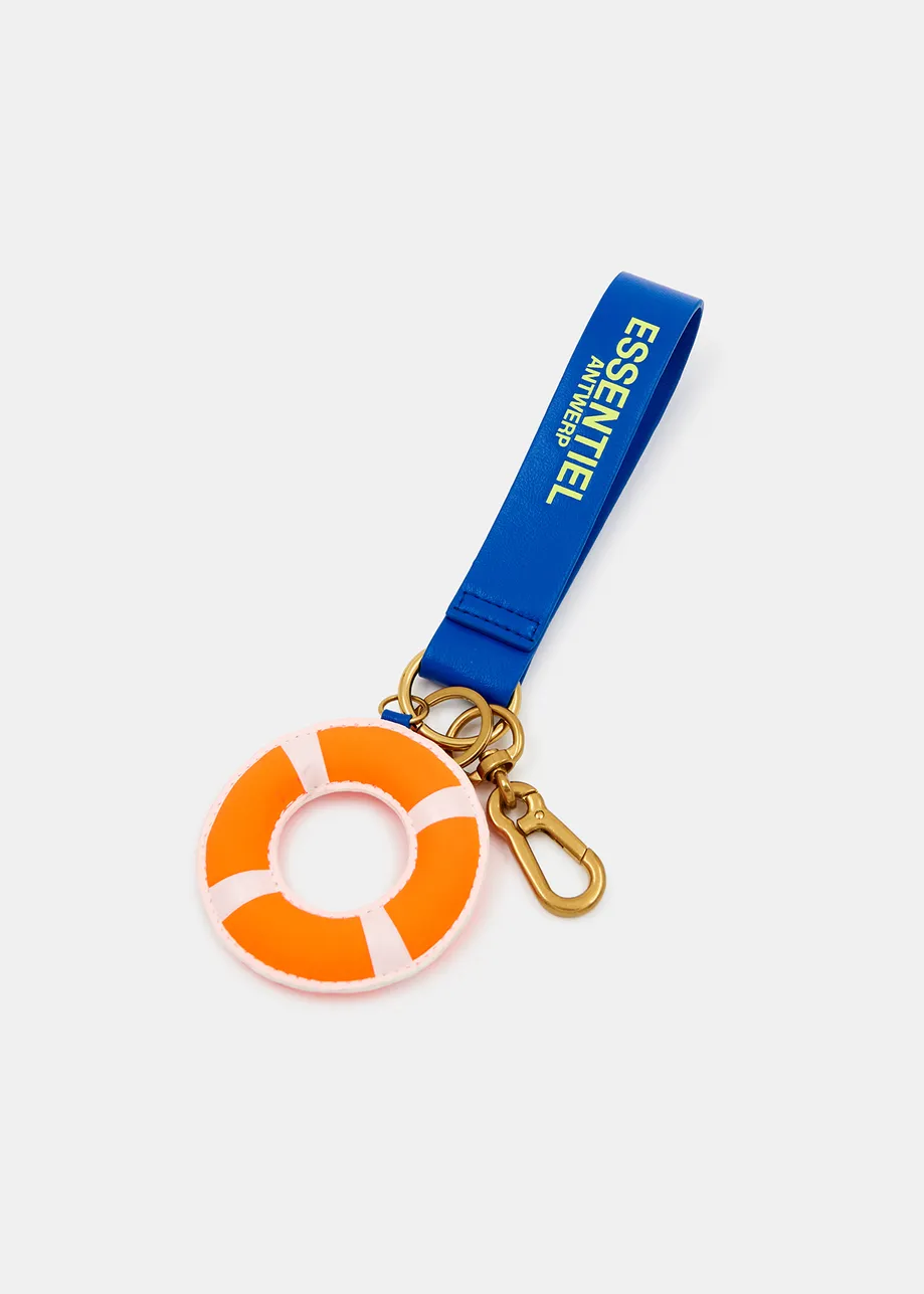 Orange, blue and neon yellow life saver keyhanger