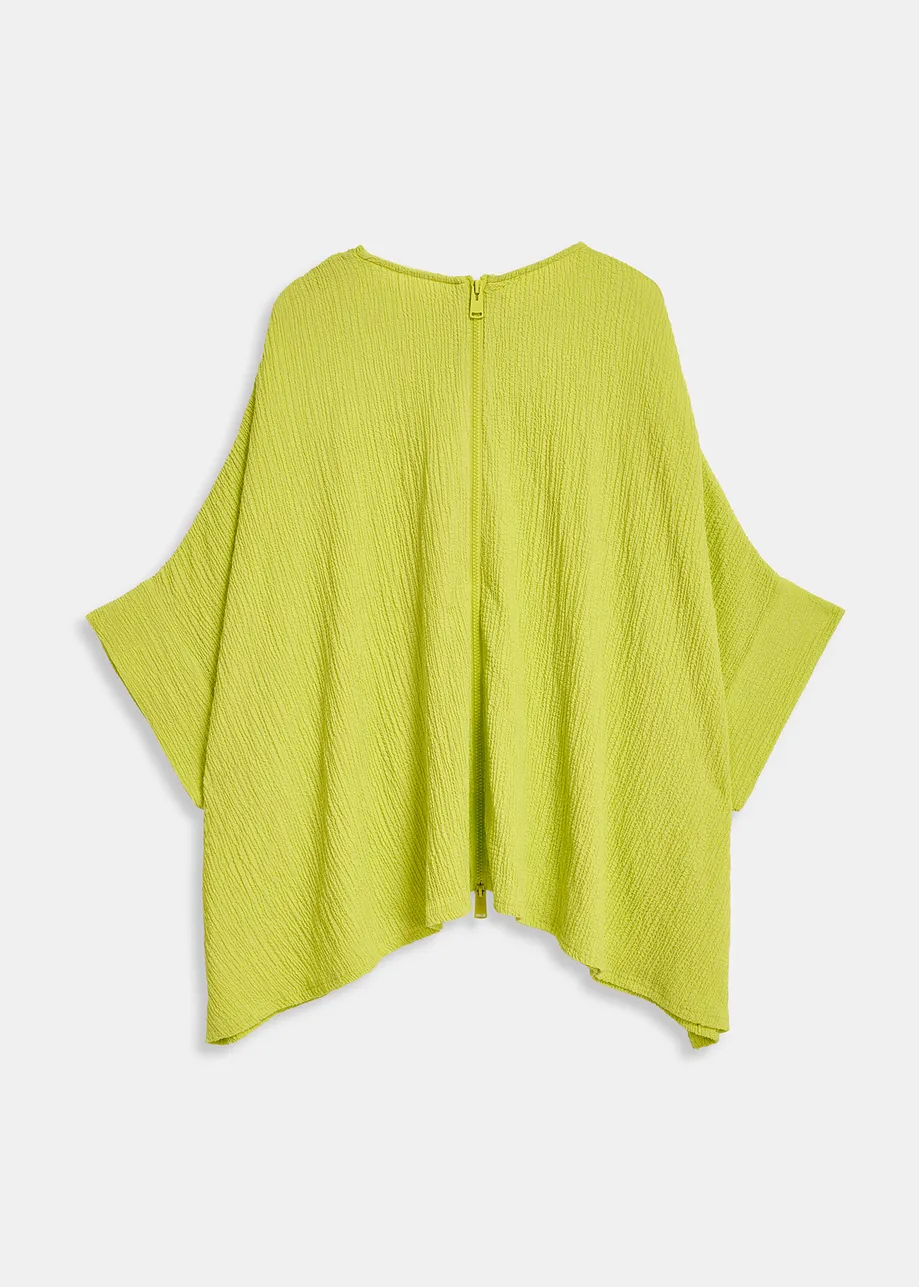 Lime green oversized seersucker top