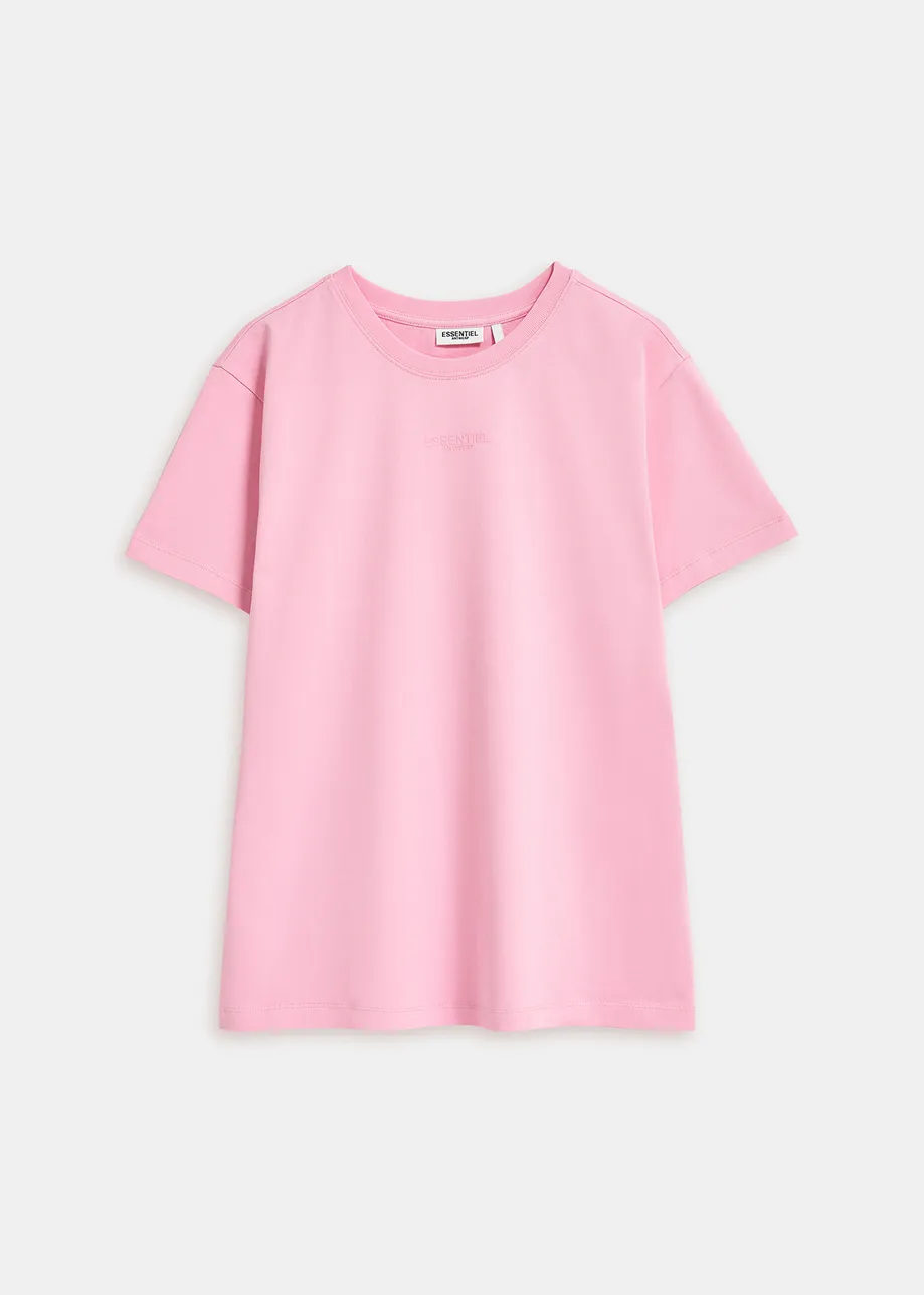Pink oversized organic cotton T-shirt