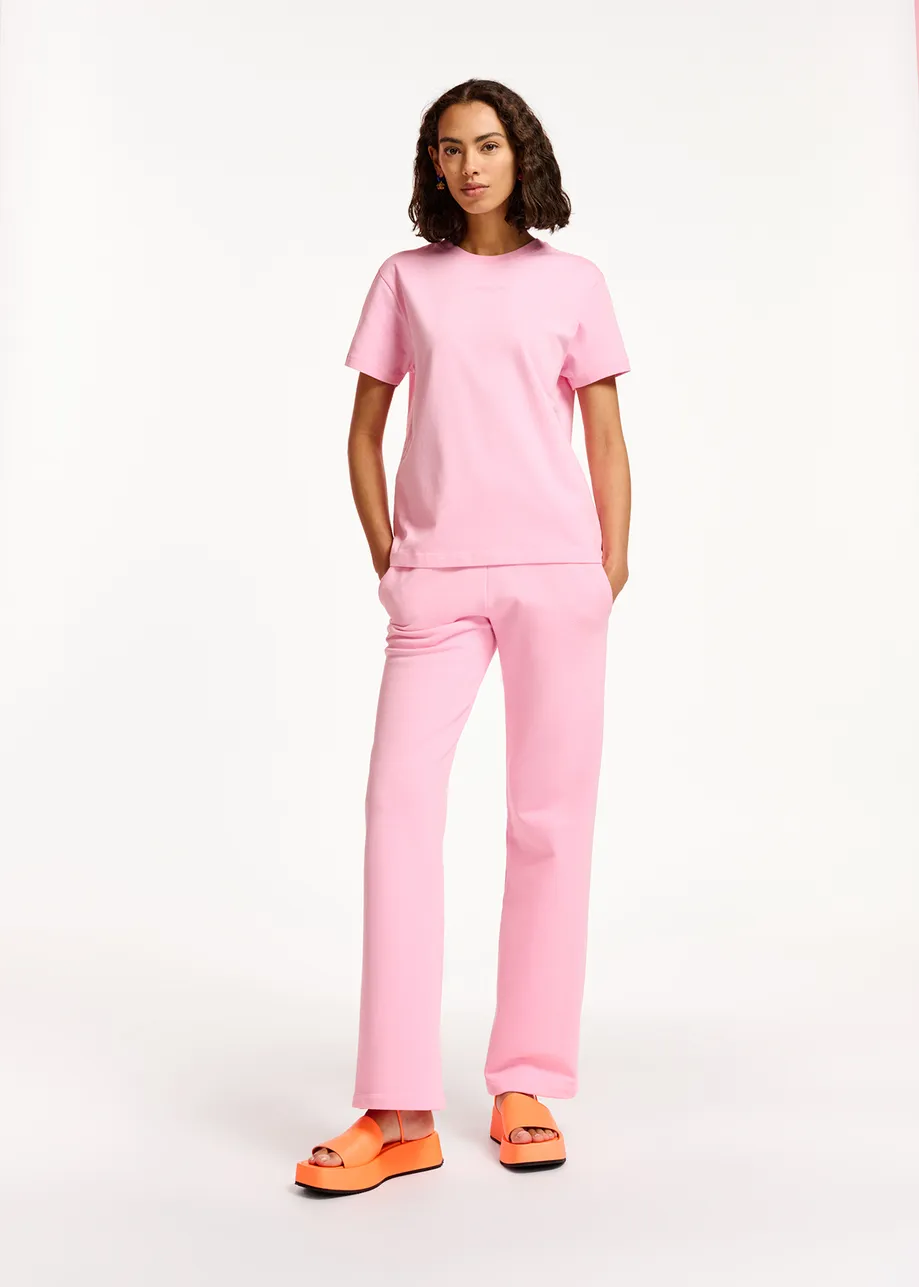 Pink oversized organic cotton T-shirt