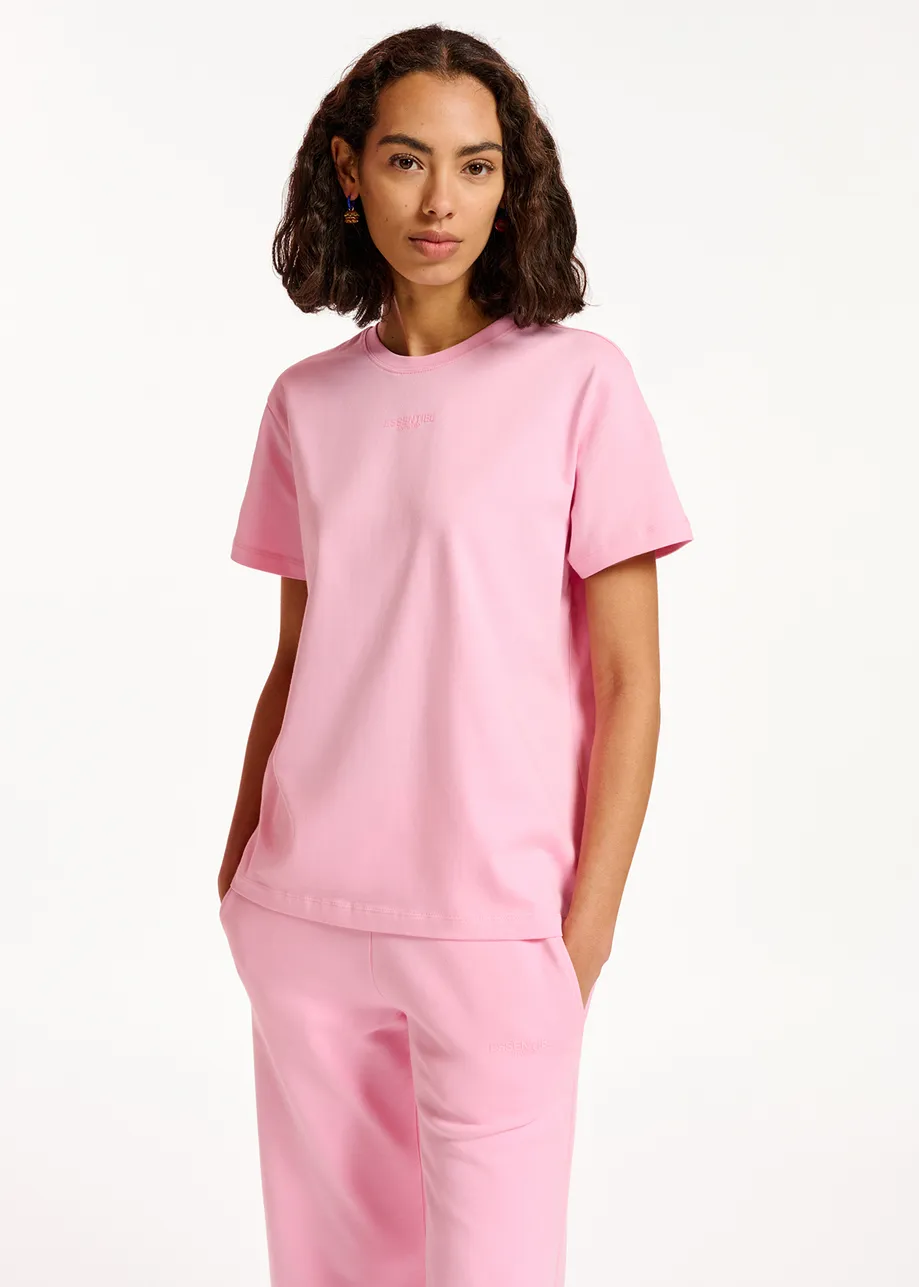 Pink oversized organic cotton T-shirt