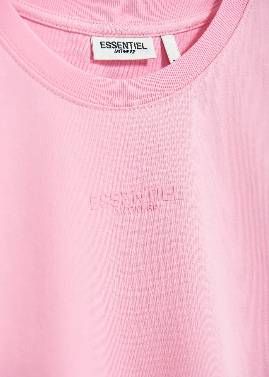 Pink oversized organic cotton T-shirt