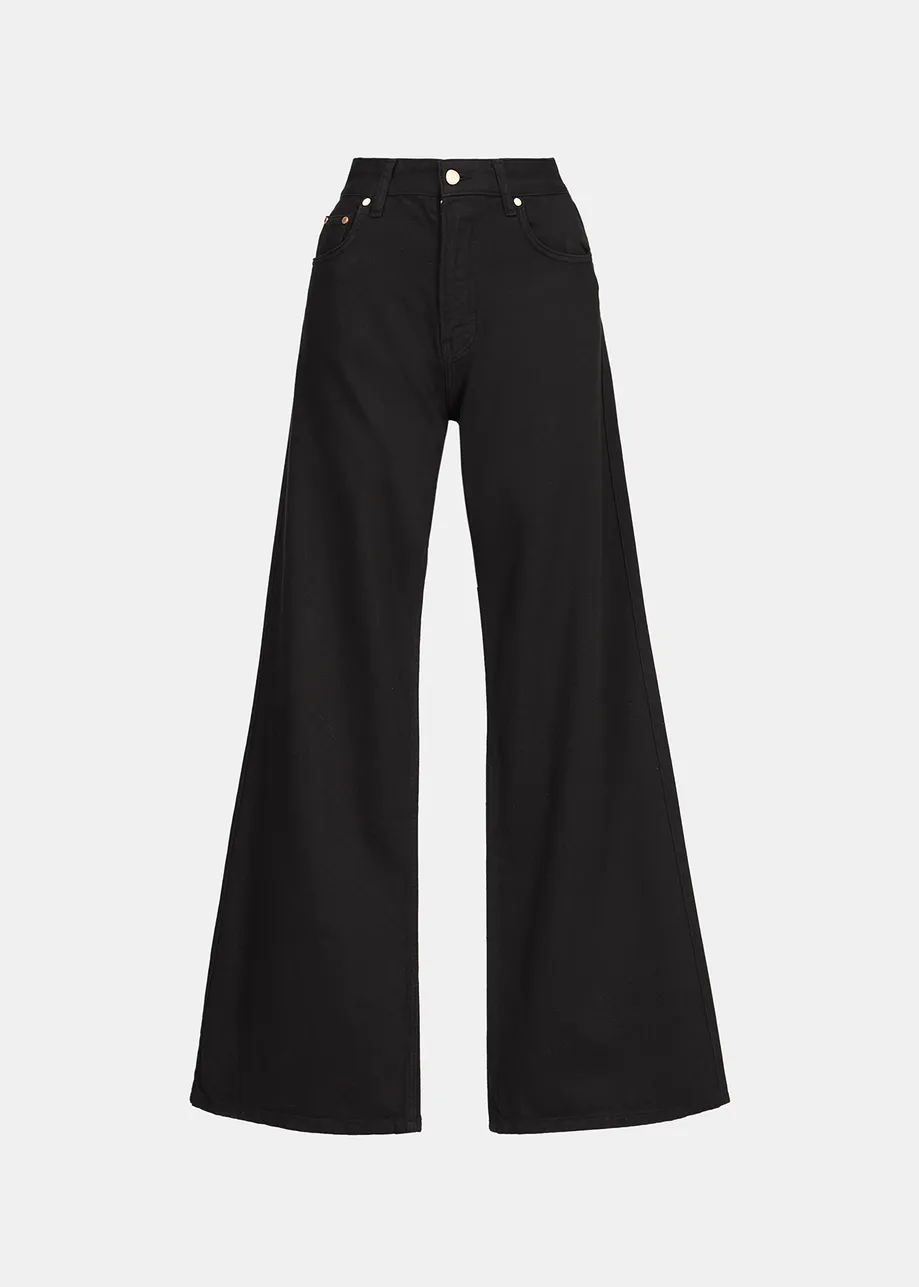 Zwarte jeans met rechte pijpen