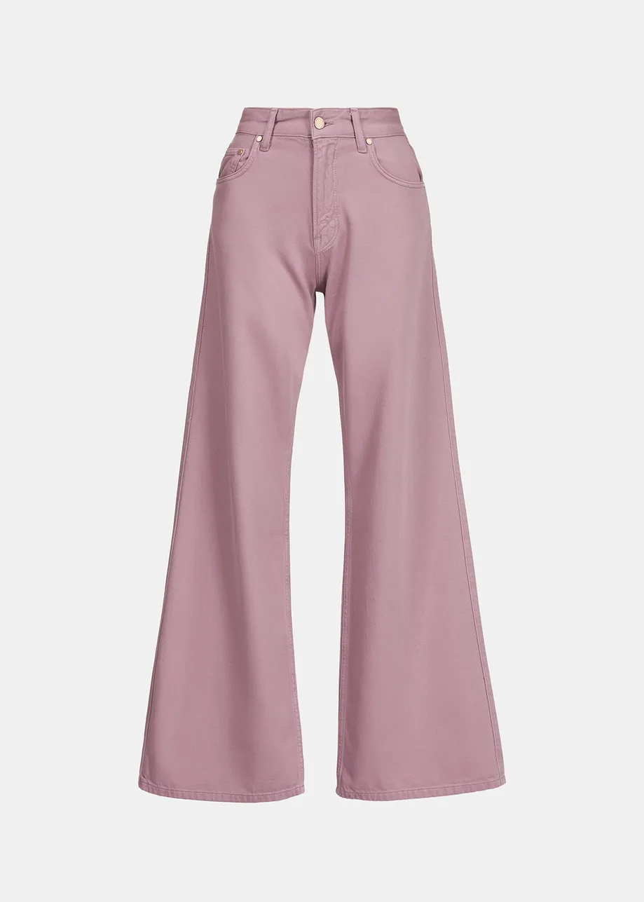 Jean lilas à jambes droites