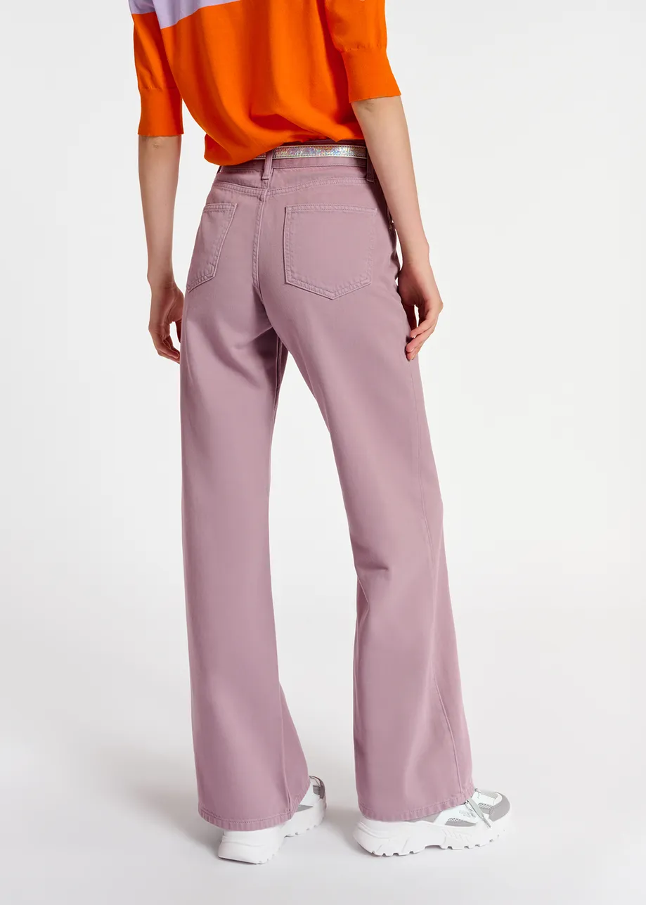 Jean lilas à jambes droites