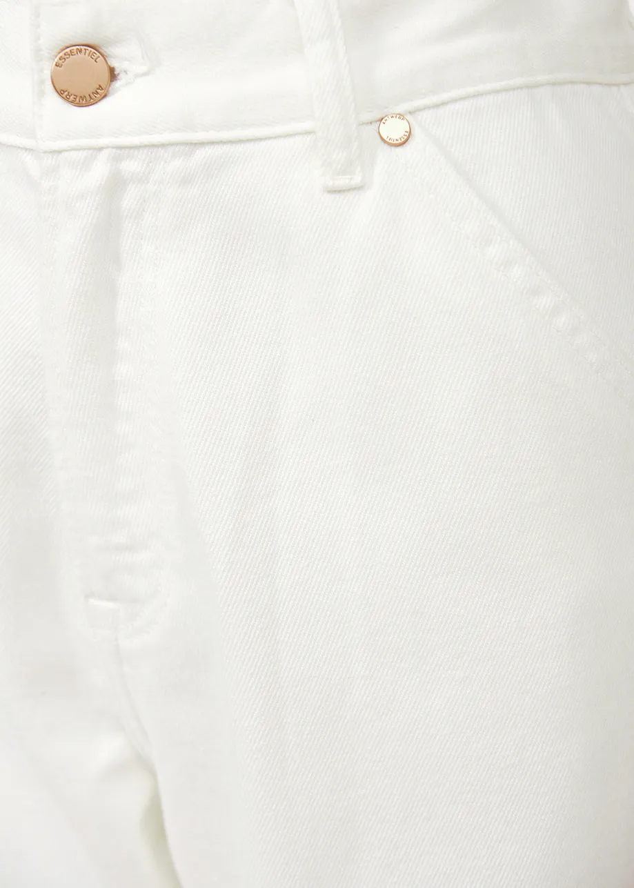 Jean blanc à jambes droites