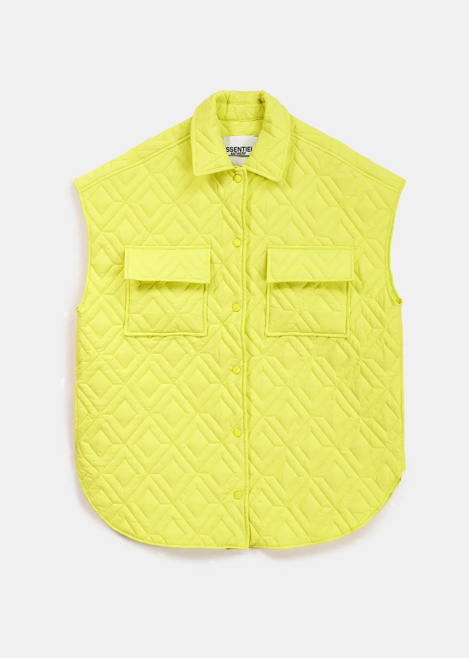 Yellow quilted vest