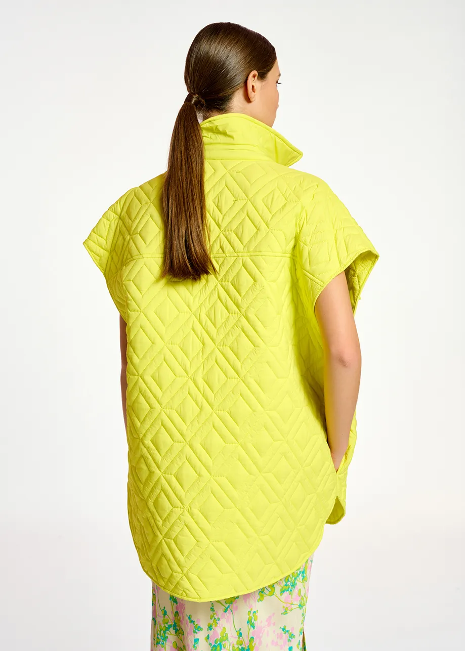 Yellow quilted vest