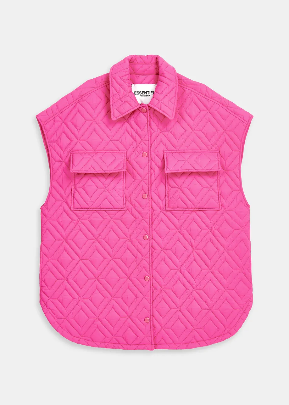 Fuchsia quilted vest